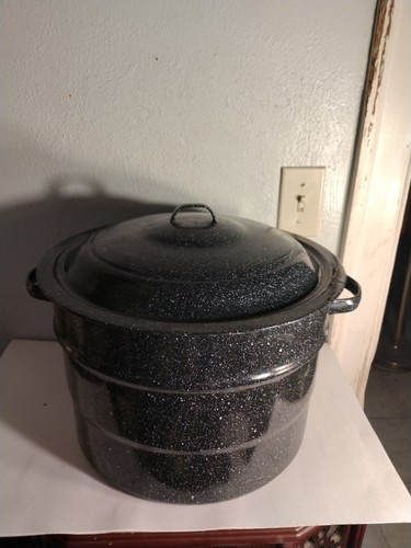 Vintage 18qt canner - vintage, nero